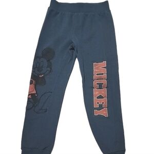 Disney Junior Navy Blue Mickey Graphic Joggers with Red Accent